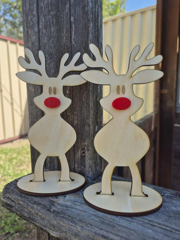 Wooden Reindeer Christmas Décor – 15cm x 8cm