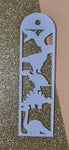Dinosaurs Acrylic Bookmark  with tassel