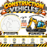 Construction Vehicles Blanks – Perfect for Sublimation