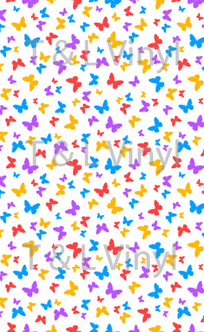 393 Rainbow tiny butterfly  Blank Sublimation Prints