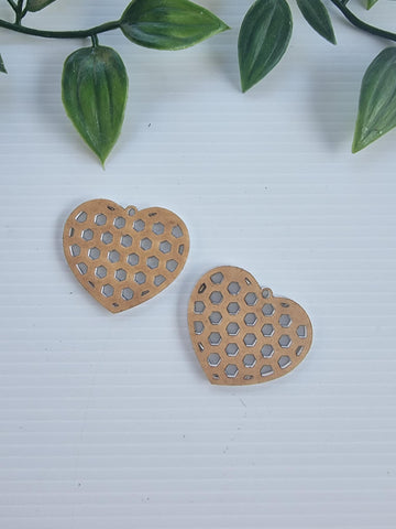 Acrylic Earrings Honey Heart