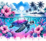 Beach Turtle 20 oz Sublimation wrap (332)