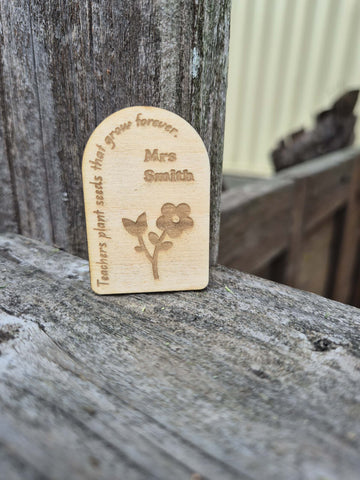 Mini Flower Thank you teacher plaque (Please add name to notes)