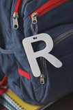 Single white letter bag tags - Perfect for Sublimation