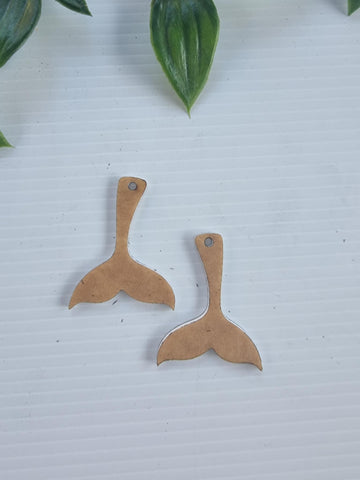 Acrylic Earrings Whale tail
