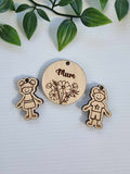 Wooden Mother's Day Keyings