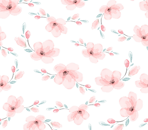 Light Pink Flowers 20 oz vinyl wrap (262)