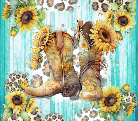 Boots & Sunflower 20oz Vinyl Wrap  (26)