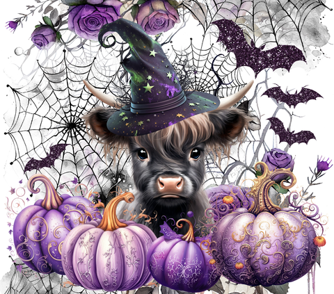 Halloween Cow 20 oz vinyl wrap (114)