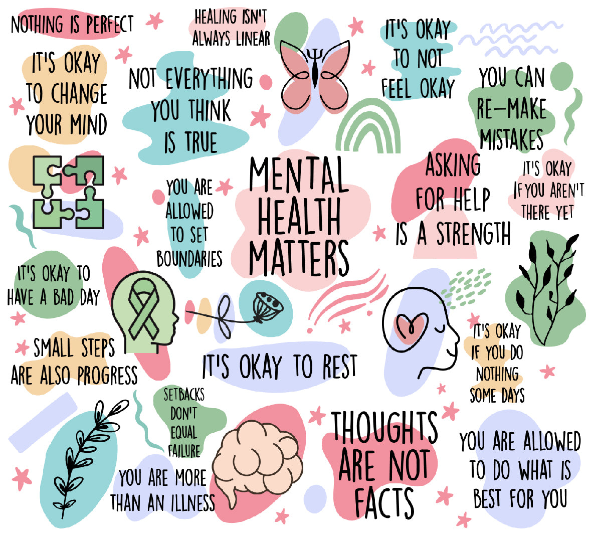 Mental Health Affirmation 20oz Vinyl Wrap (34) – T & L Vinyl