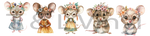 827 DTF- Mini mice Print