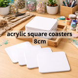 Square Coffee Cup Coasters 8cm by 8cm