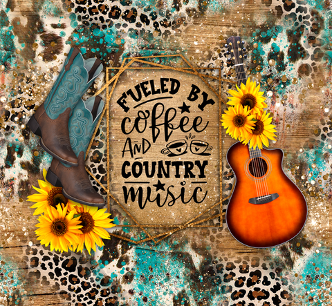 Coffee and Country Music 20 oz vinyl wrap (274)