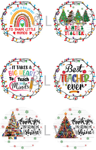 396 Teacher Baubles  Sublimation Prints