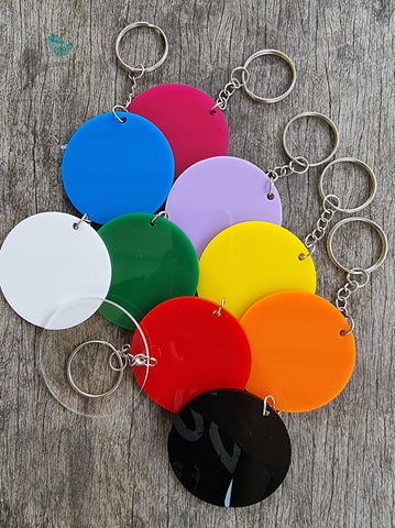Round Keyring 50mm with tassel (send us a message for bulk prices)