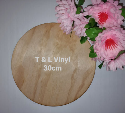 30 cm Wooden Round Circle Disks