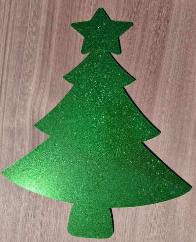 Acrylic Christmas Tree Keyring 7cm by 6cm