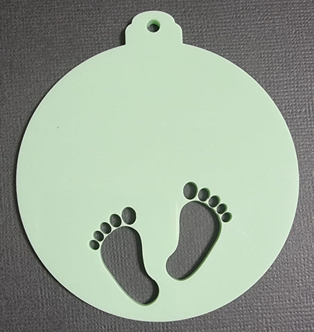 Baby Feet Bauble 80mm