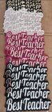 Best Teacher Acrylic bag tags/key ring or book mark (only these colours left)