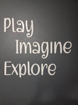 Playroom Acrylic Wall Decor - Play, Imagine, Explore