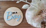 It's a BOY announcement disc