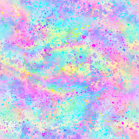 (60) Pastel Rainbow Abstract Print 30cm x 30cm