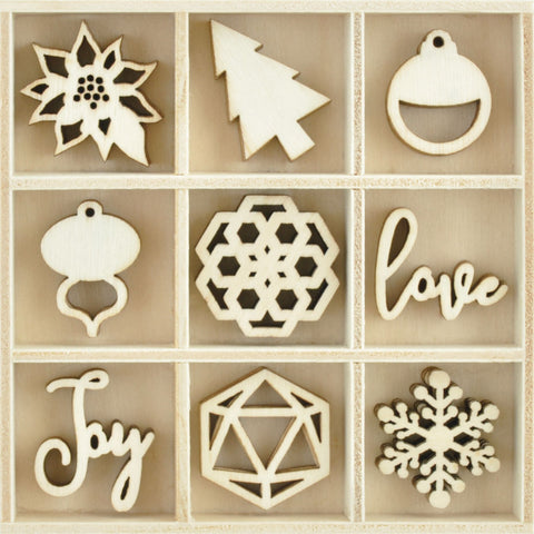 Wooden Shapes Shine 45pc