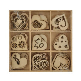 Wooden Shapes Love 45pc