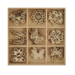 Wooden Shapes Butterfly 45pc